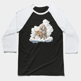 Lion With A Trumpet In the Clouds Baseball T-Shirt